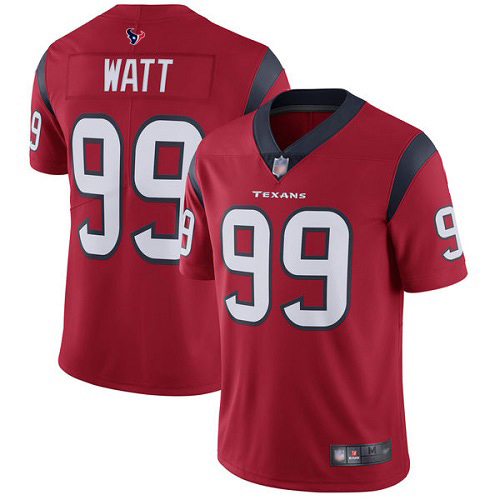 Houston Texans Limited Red Men J J  Watt Alternate Jersey NFL Football #99 Vapor Untouchable->women nfl jersey->Women Jersey